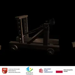 Trzy drewniane machiny oblężnicze, które mogą być atrakcje w Grunwaldzie.