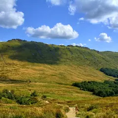 Bieszczady w 3 dni: malownicze połoniny, ścieżka wśród traw i lasów, idealne na weekendową wycieczkę.
