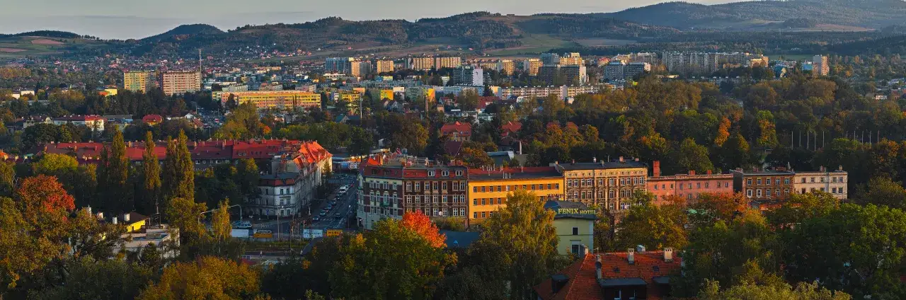 Jelenia Góra panorama miasto