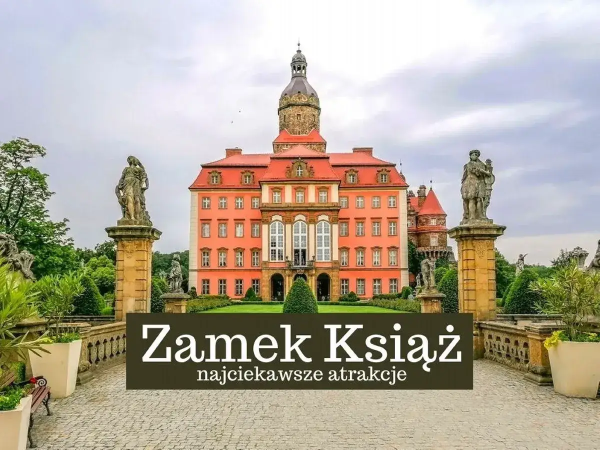 Zamek Książ, jedna z najciekawszych atrakcji na wycieczki Wałbrzych i okolice. Majestatyczna budowla z ogrodem i rzeźbami.