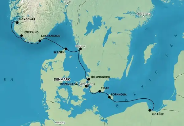 Trasa promu z Norwegii przez Danię do Szwecji i dalej do Polski. Sprawdź, ile płynie prom do Szwecji, odwiedzając po drodze Kopenhagę i Ystad.